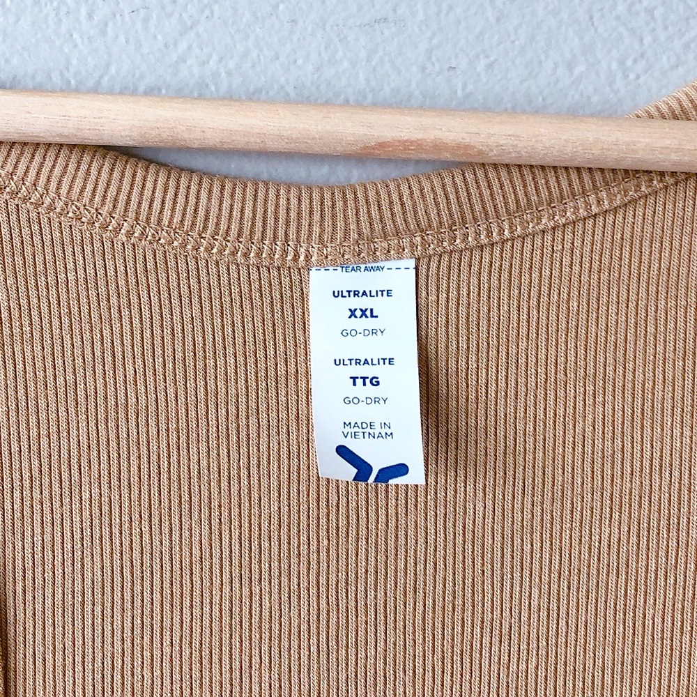 Old Navy tank top UltraLite Rib-Knit Racerback Tank Top Women tan shirt - Picture 11 of 14
